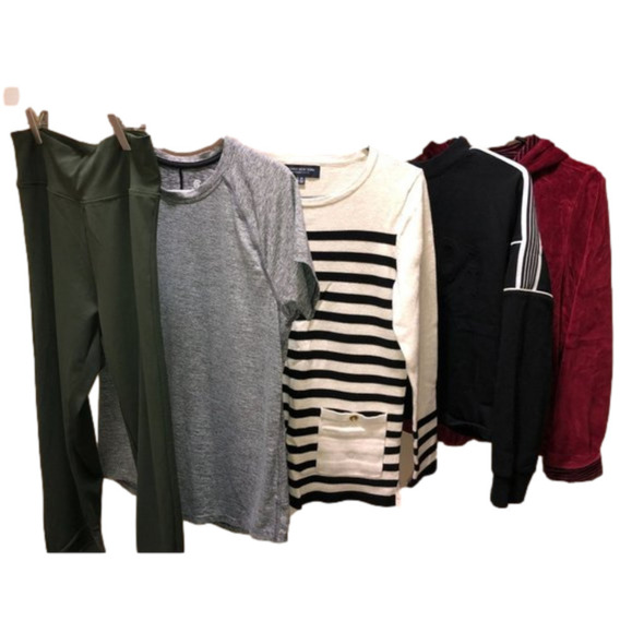 𝅺BUNDLE of Shirts Size Medium Short Long Sleeve Velour Jacket Coat Leggin… - Picture 1 of 4